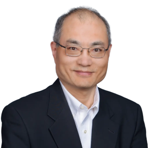 Mature asian man wearing glasses
