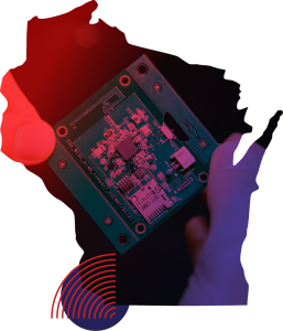 Semiconductor overlayed on the state of Wisconsin