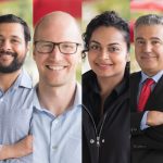 headshots of six faculty members