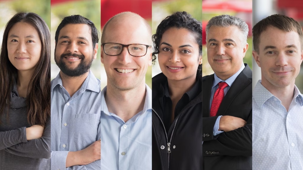 headshots of six faculty members